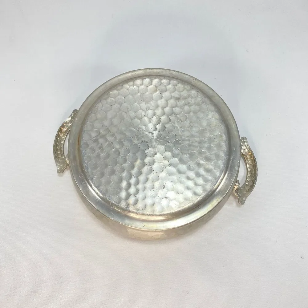 Vtg Everlast Forged Hammered Aluminum Casserole Holder Double Handles 8